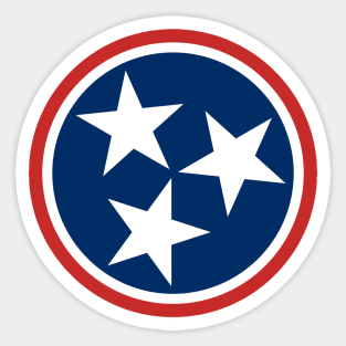 Tennessee Flag Symbol - Blue Sticker